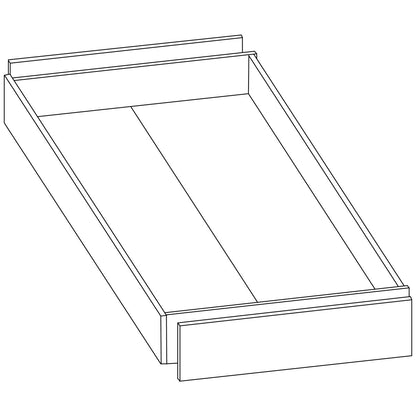 Massivholz-Bettkasten - 'Schub' - in Zirbe