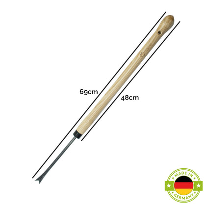 Unkrautstecher 'Krafts' - handgeschmiedet  in Deutschland  DM 8 mm 48 cm Eschen-T-Stiel