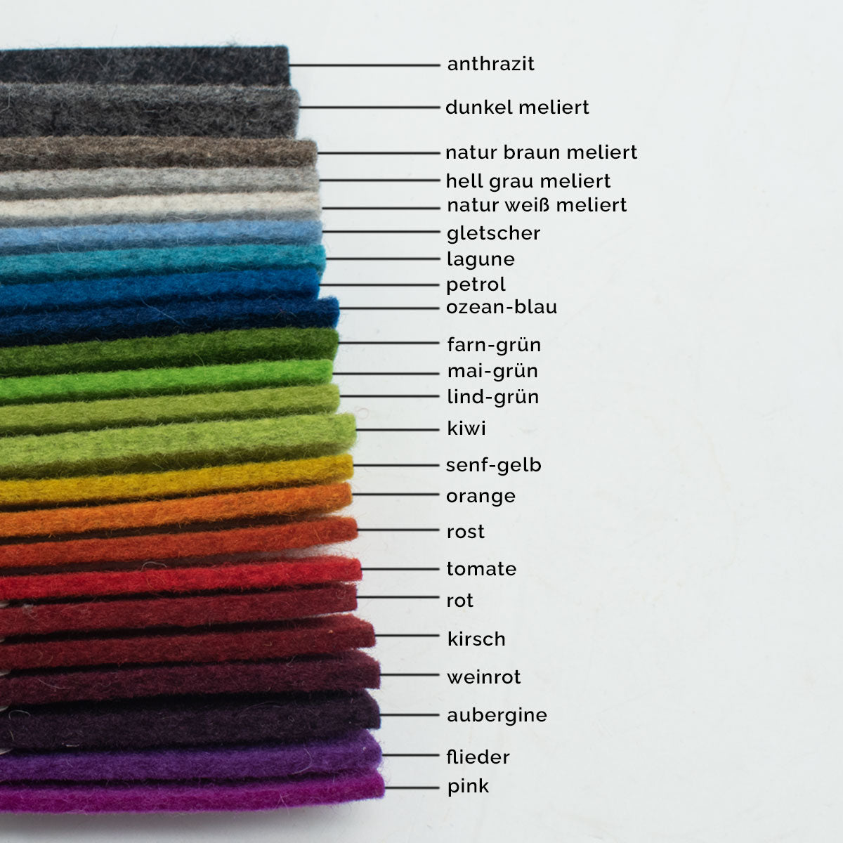 Sitz- oder Tisch-Auflage 'Color' | rund | aus 100% Schafwolle | Lind Grün | Durchmesser 34 cm | Materialstärke 5 mm | Made in Germany