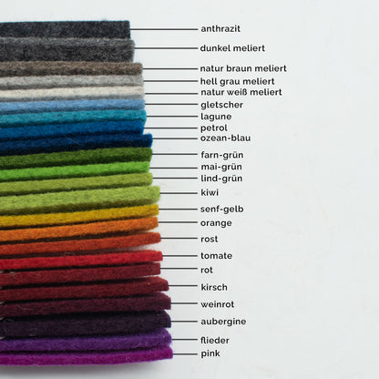 Sitz- oder Tisch-Auflage 'Color' | rund | aus 100% Schafwolle | Lind Grün | Durchmesser 34 cm | Materialstärke 5 mm | Made in Germany