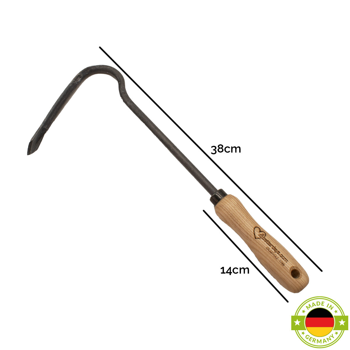 Sauzahn | aus Schwedenstahl | mit 14 cm ergonomischem Eschengriff | handgeschmiedet in Deutschland