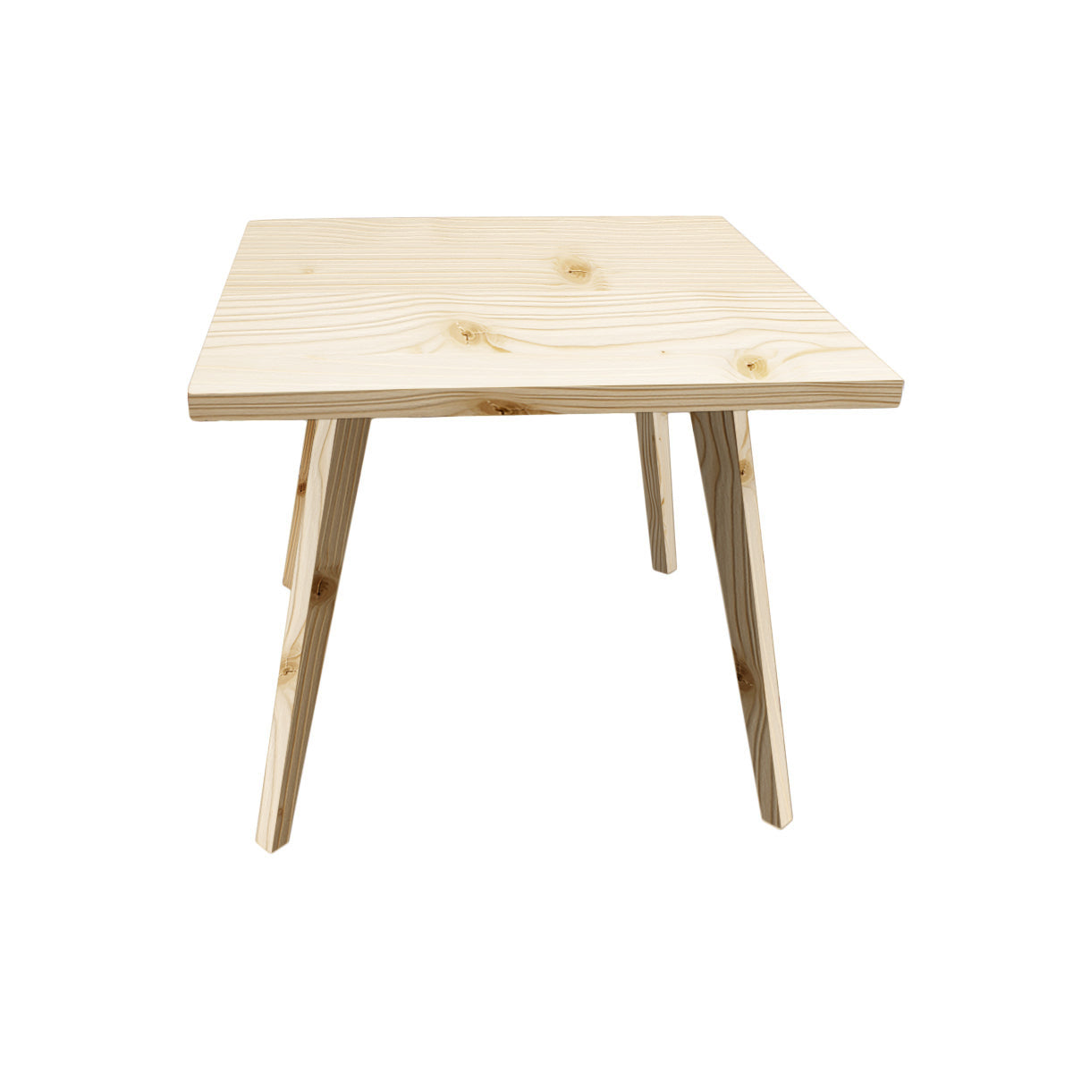 Massivholztisch 'Heidi' | Fichte | 90x90x76 cm | abnehmbaren Beinen