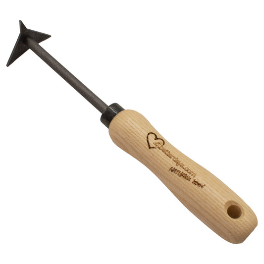 Triangel-Fugenkratzer | aus Schwedenstahl | mit 14 cm ergonomischem Eschengriff | handgeschmiedet in Deutschland