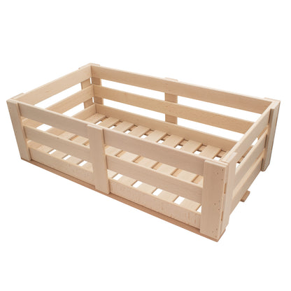 Universal Holzkisten | S B 33 x T 37 x H 13 cm | in Buche | individuell einsetzbar | stapelbar | Made in Germany