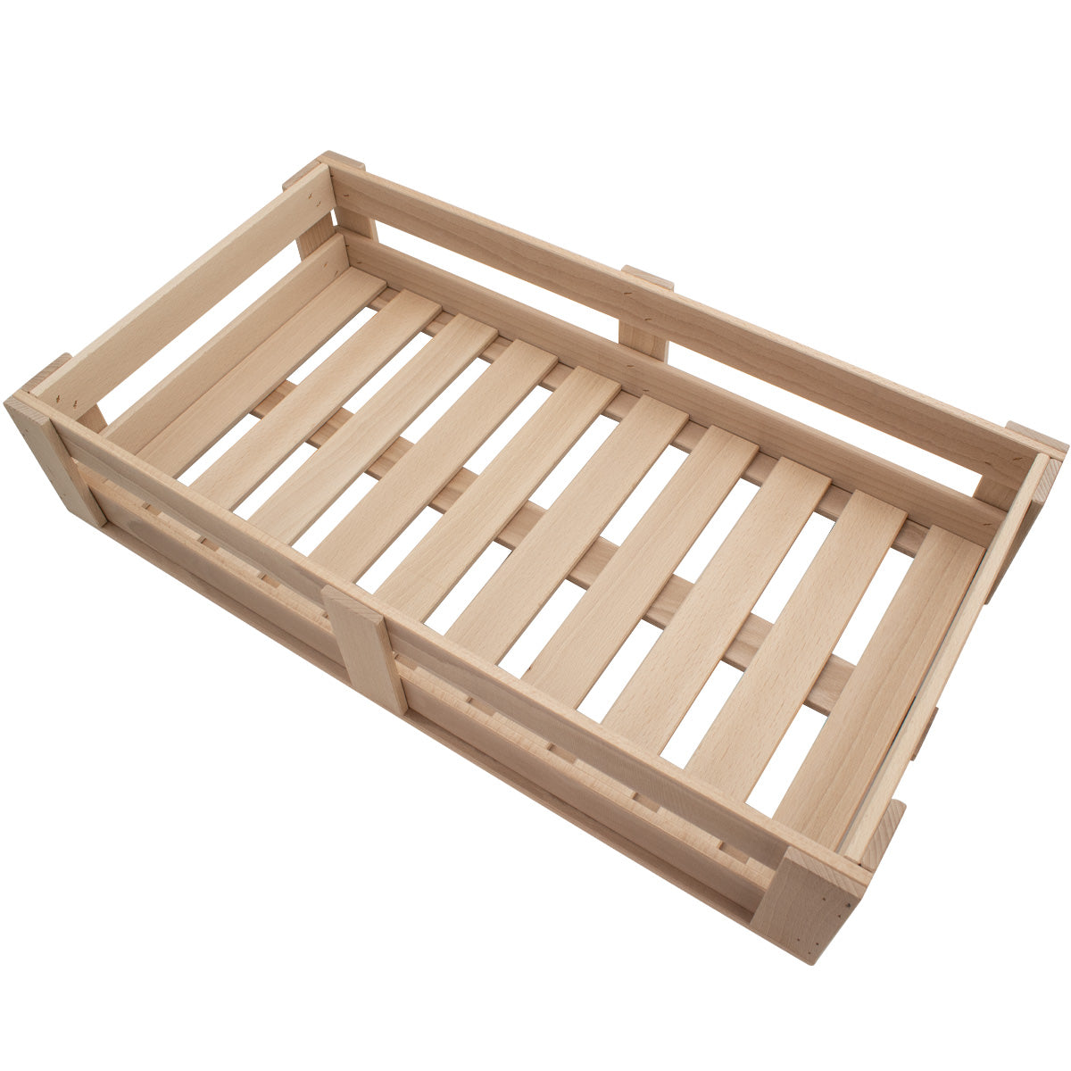 Universal Holzkisten | L B 66 x T 37 x H 13 cm | in Buche | individuell einsetzbar | stapelbar | Made in Germany
