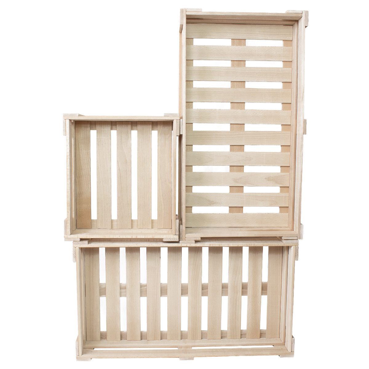 Universal Holzkisten | L B 66 x T 37 x H 13 cm | in Buche | individuell einsetzbar | stapelbar | Made in Germany