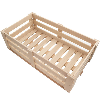 Universal Holzkisten | L hoch B 66 x T 37 x H 20 cm | in Buche | individuell einsetzbar | stapelbar | Made in Germany