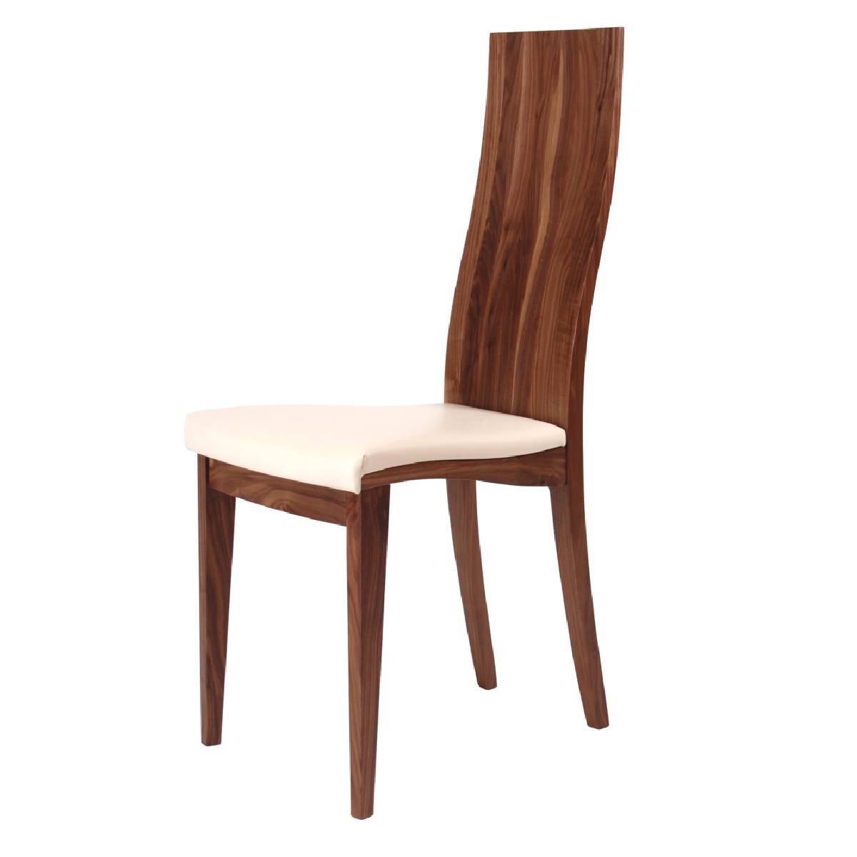 Eleganter Stuhl mit Weisspolster - 'Sitwell Fine Cushion' kernbuche roh