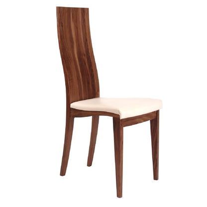 Eleganter Stuhl mit Weisspolster - 'Sitwell Fine Cushion' kernbuche roh