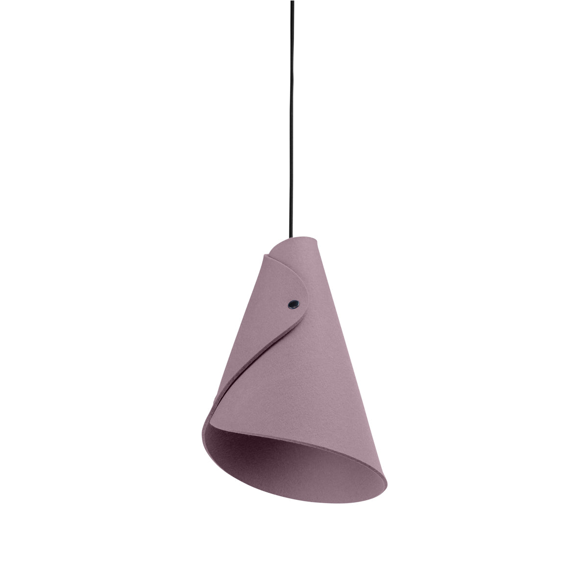 Moderne Hängelampe aus Filz | geschwungen | Rosa | Schirm 100% Merinowolle | Made in Austria