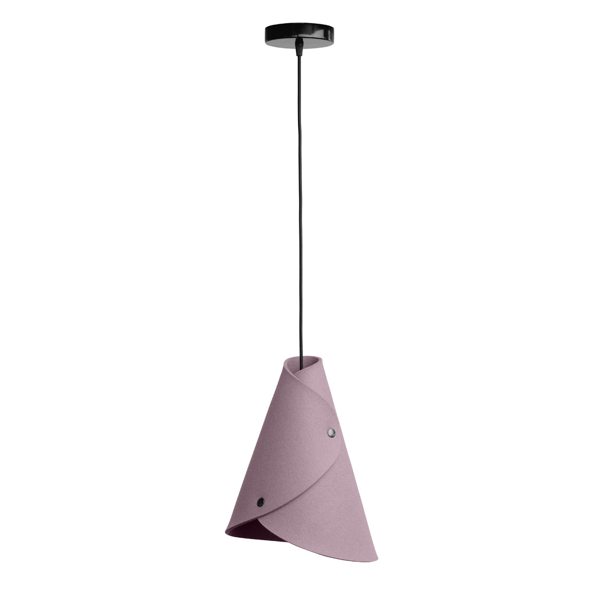 Moderne Hängelampe aus Filz | geschwungen | Rosa | Schirm 100% Merinowolle | Made in Austria