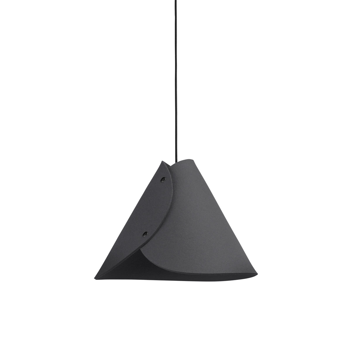 Moderne Pendelleuchte aus Filz | konisch | Weiß | Schirm 100% Merinowolle | Made in Austria