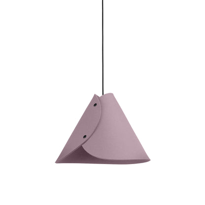 Moderne Pendelleuchte aus Filz | konisch | Weiß | Schirm 100% Merinowolle | Made in Austria