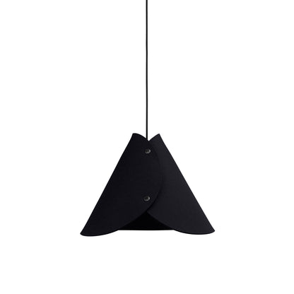 Moderne Pendelleuchte aus Filz | konisch | Weiß | Schirm 100% Merinowolle | Made in Austria