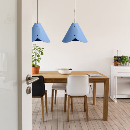Moderne Pendelleuchte aus Filz | konisch | Weiß | Schirm 100% Merinowolle | Made in Austria