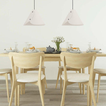 Moderne Pendelleuchte aus Filz | konisch | Weiß | Schirm 100% Merinowolle | Made in Austria