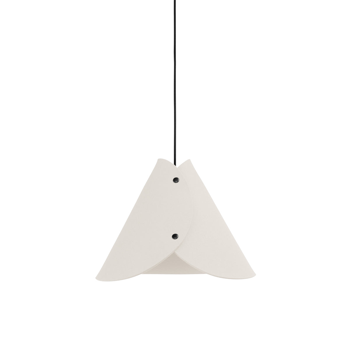 Moderne Pendelleuchte aus Filz | konisch | Weiß | Schirm 100% Merinowolle | Made in Austria