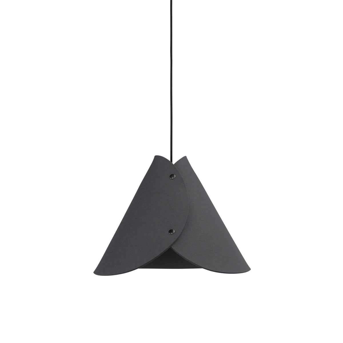 Moderne Pendelleuchte aus Filz | konisch | Grau | Schirm 100% Merinowolle | Made in Austria