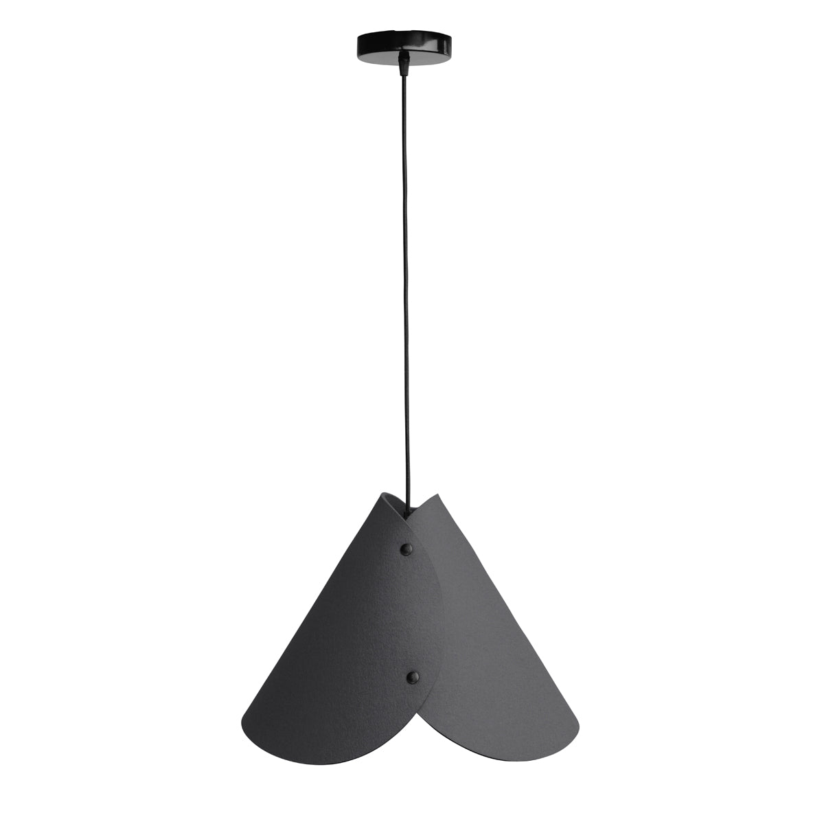 Moderne Pendelleuchte aus Filz | konisch | Grau | Schirm 100% Merinowolle | Made in Austria