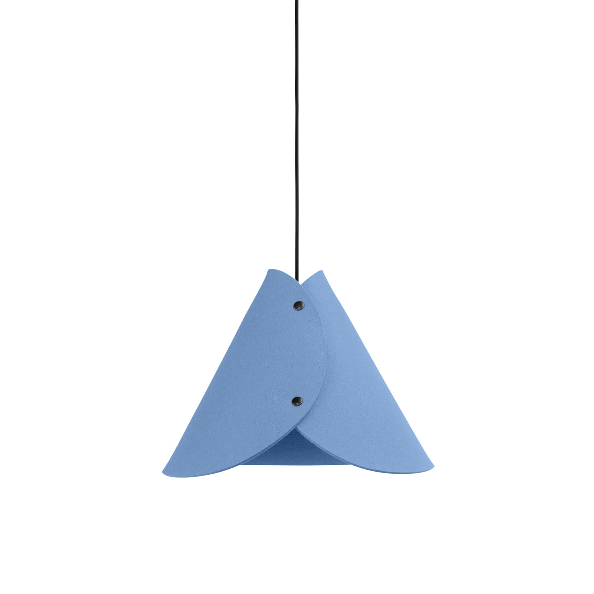 Moderne Pendelleuchte aus Filz | konisch | Blau | Schirm 100% Merinowolle | Made in Austria