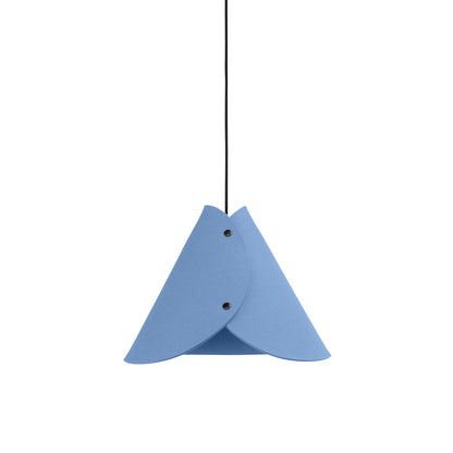 Moderne Pendelleuchte aus Filz | konisch | Blau | Schirm 100% Merinowolle | Made in Austria