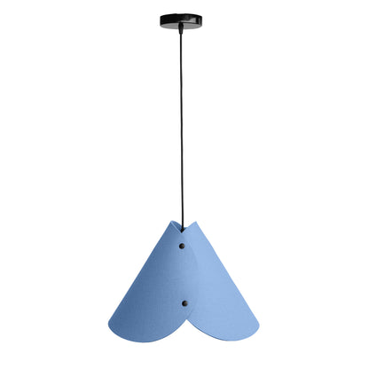 Moderne Pendelleuchte aus Filz | konisch | Blau | Schirm 100% Merinowolle | Made in Austria