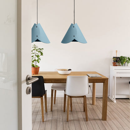 Moderne Pendelleuchte aus Filz | konisch | Türkis | Schirm 100% Merinowolle | Made in Austria