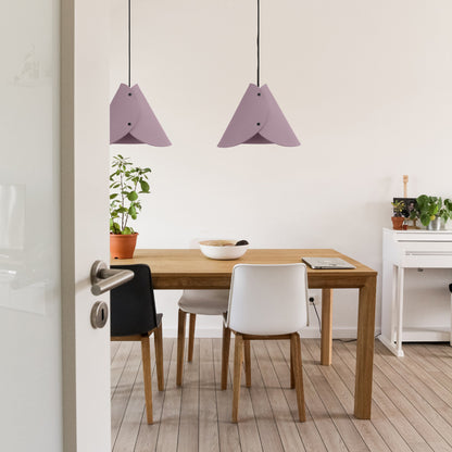 Moderne Pendelleuchte aus Filz | konisch | Rosa | Schirm 100% Merinowolle | Made in Austria