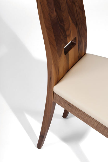 Eleganter Stuhl mit Weisspolster - 'Sitwell Fine Cushion' kernbuche roh