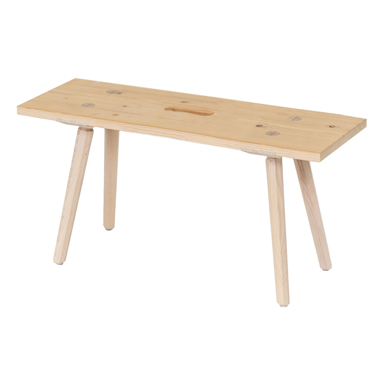 Sitzbank 'Urbank' mit Griffloch | Zirbe | B 120 x T 30 x H 46 cm