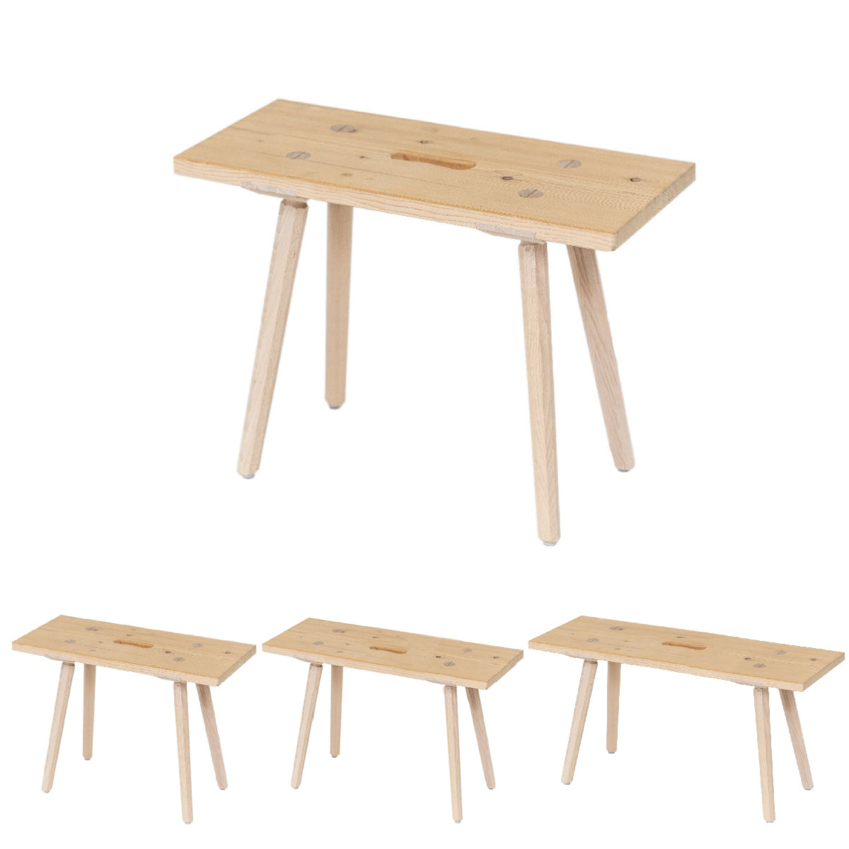 Sitzbank 'Urbank' mit Griffloch | Zirbe | B 90 x T 30 x H 46 cm