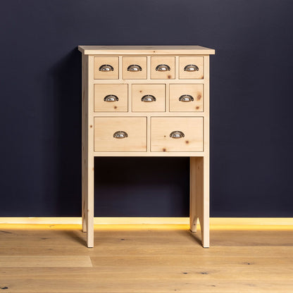 Kommode 'Schatzkiste' mit Schubladen | Zirbe | B 57,5 x T 35 x H 87 cm
