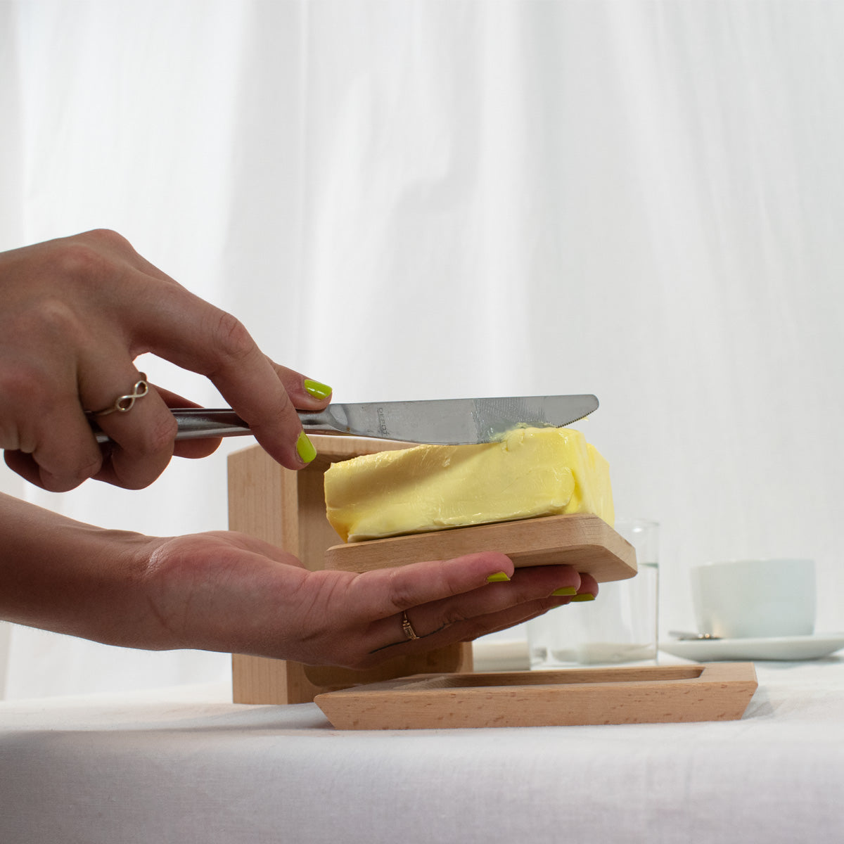 Butterdose ‘Breakfast’ aus Buchenholz | 3-teilig |
