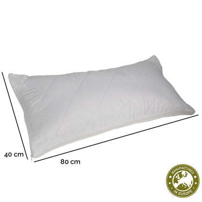 Physionight Duftschlafkissen 2 in 1 Dufteinlage Lavendel und Schurwolle | 40 x 80 cm