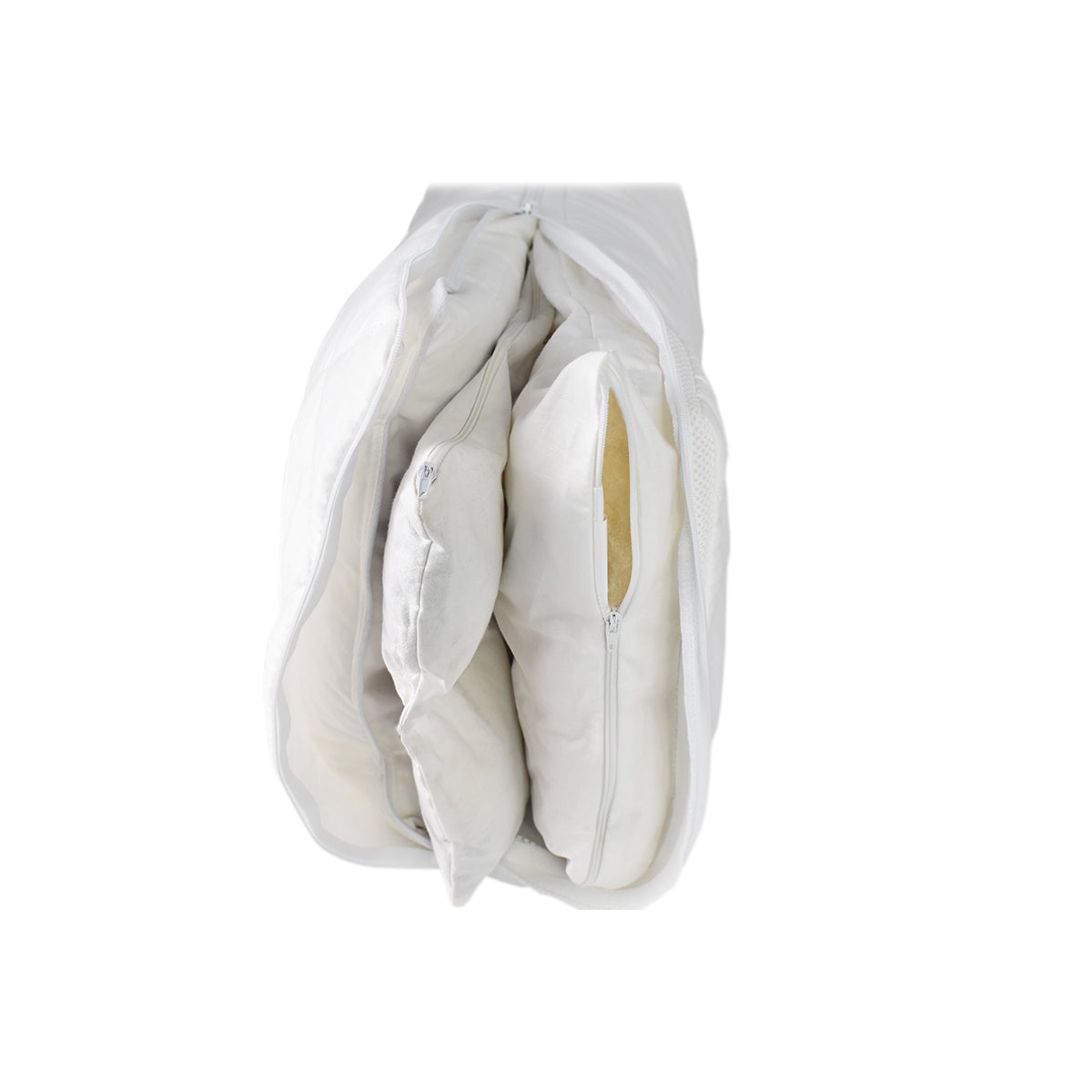 Physionight Duftschlafkissen 2 in 1  Dufteinlage Zirbe und Schurwolle | 40 x 80 cm