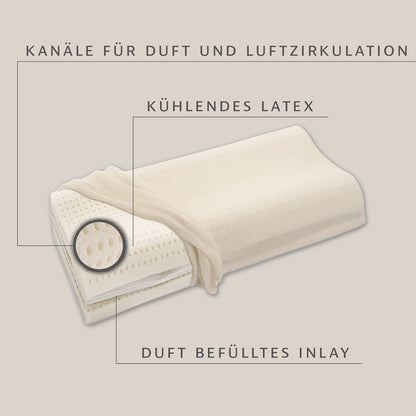 Ergonomisches Nackenstützkissen mit natürlicher Dufteinlage 'Good Night' | 40 x 80 cm | in Zirben-Duft