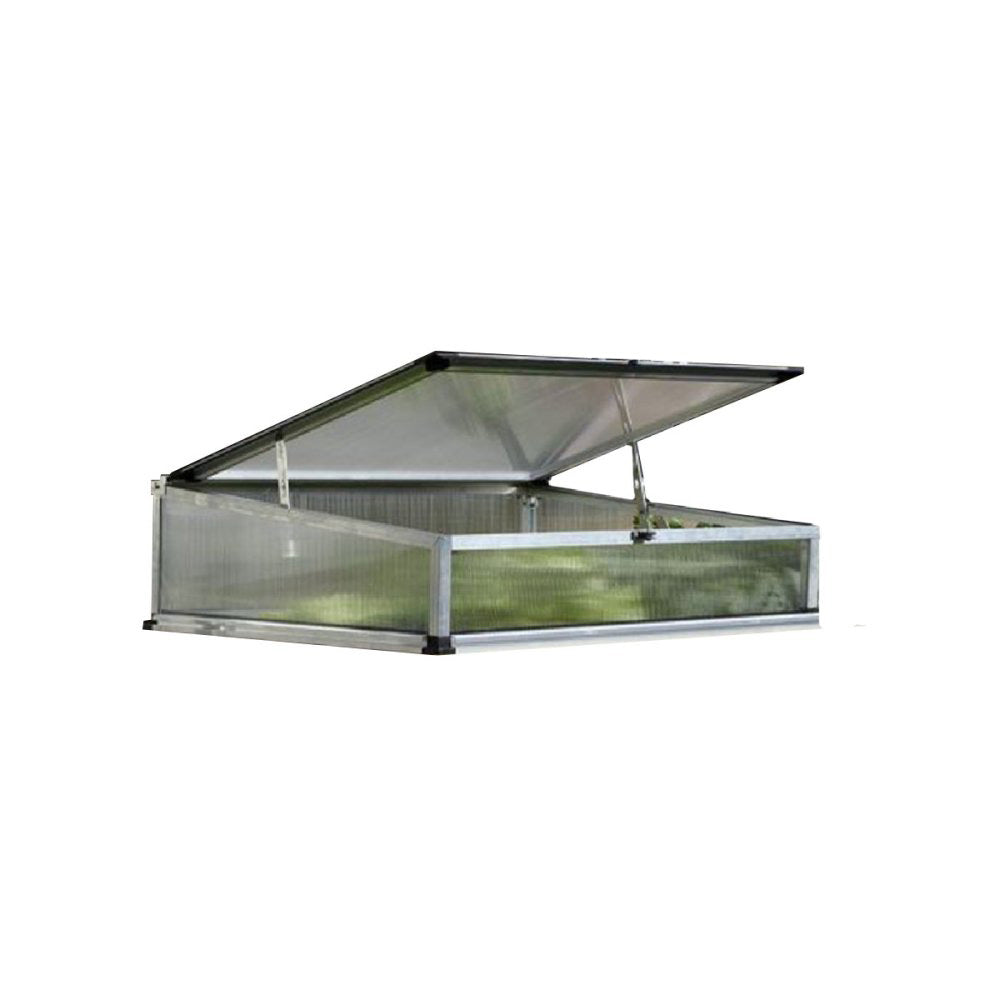 Frühbeetaufsatz aus Alu und Longlife-Gewächshausplatten | L31xB99xH32 cm