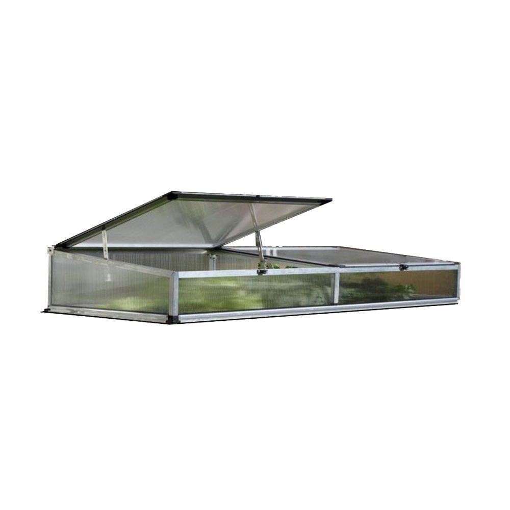 Frühbeetaufsatz aus Alu und Longlife-Gewächshausplatten | L31xB99xH32 cm