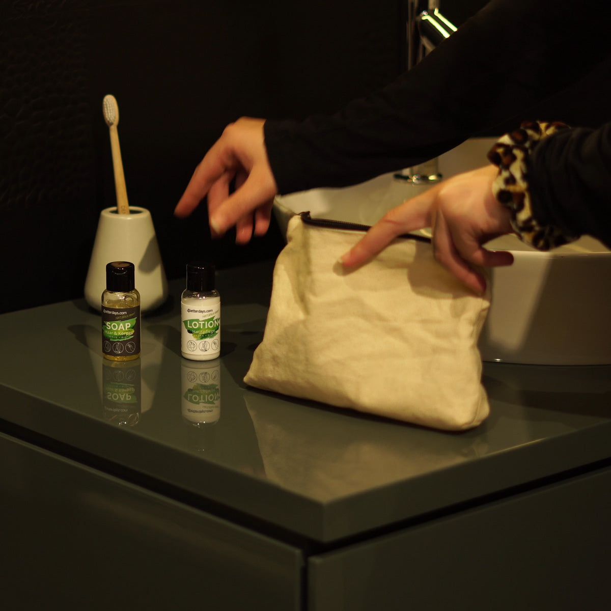 Gesamtkörper Pflege-Set Seife + Lotion | je 30 ml + 250 ml + 1 L  |  6-teilig