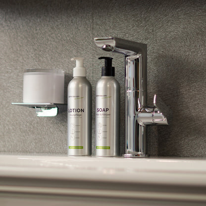 Gesamtkörper Pflege-Set Seife + Lotion | je 30 ml + 250 ml + 1 L  |  6-teilig