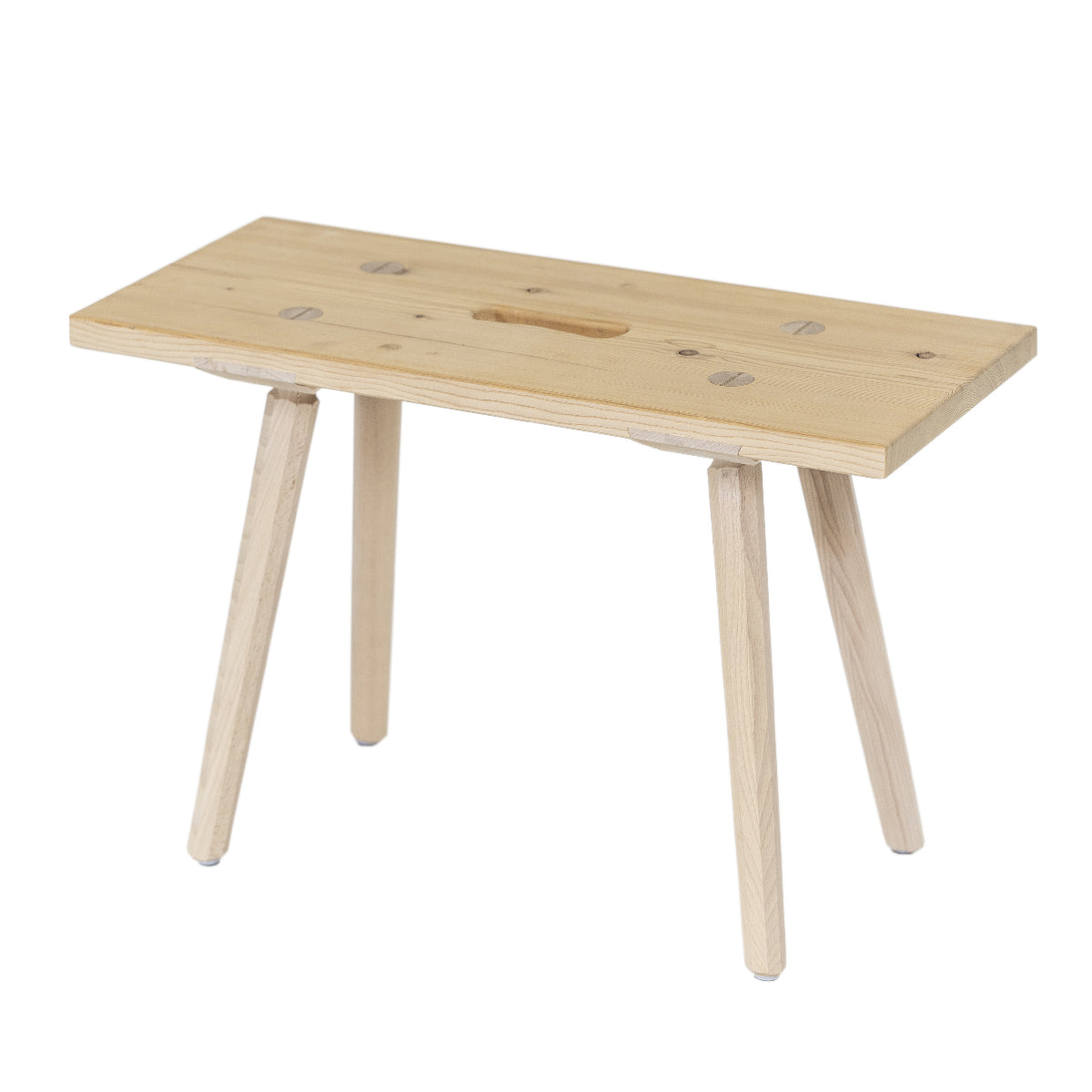 Sitzbank 'Urbank' mit Griffloch | Zirbe | B 90 x T 30 x H 46 cm