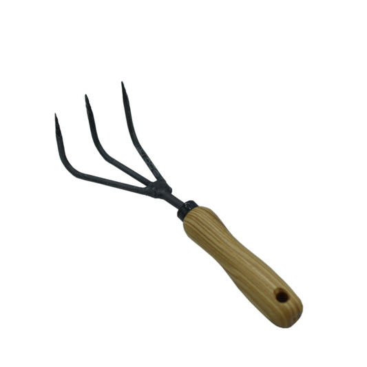 Gartengrubber 'Krafts' | 3 Zinken | 14 cm Eschenstiel | geschmiedet