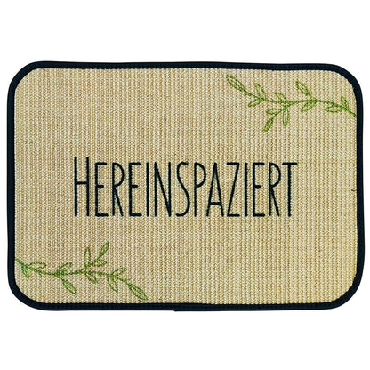 Fußmatte | 'Hereinspaziert' | 40 x 60 cm | Sisal | Naturlatex