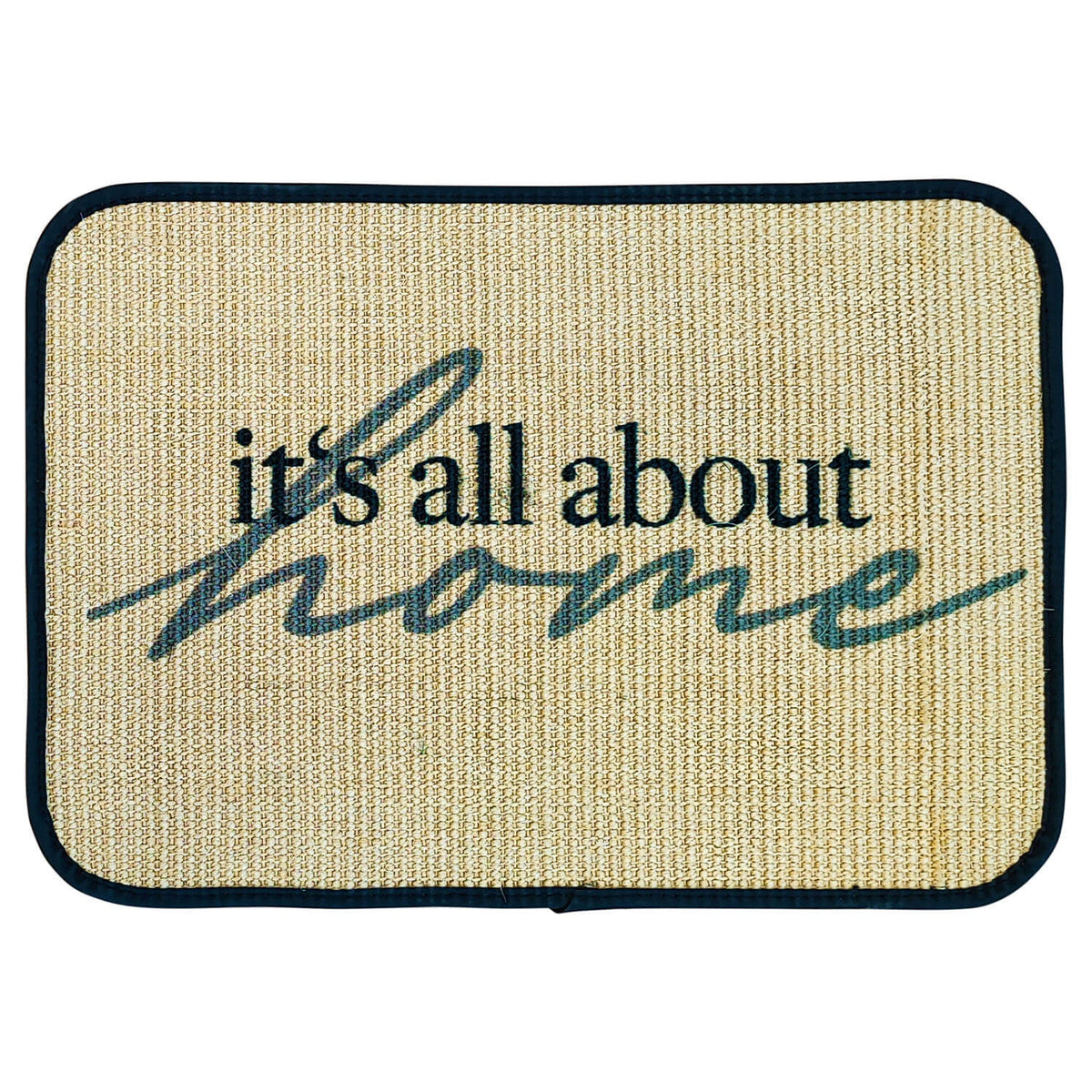 Fußmatte | 'it's all about home' | 40 x 60 cm | Sisal | Naturlatex