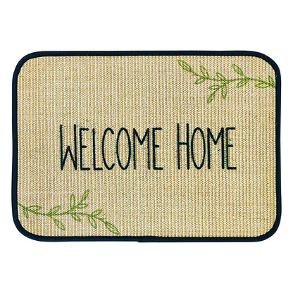 Fußmatte | 'Welcome home' | 40 x 60 cm | Sisal | Naturlatex