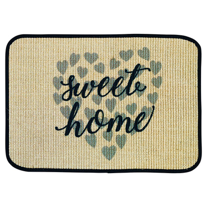 Fußmatte | 'sweet home' mit Herz | 40 x 60 cm | Sisal | Naturlatex
