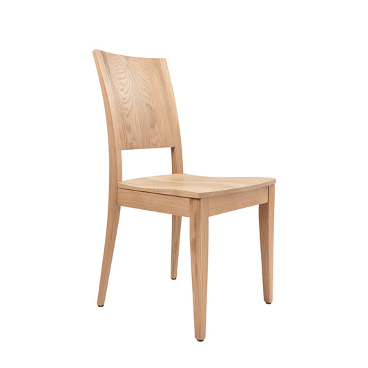 Stuhl ‘Purist’ | Eiche Natur lackiert | B 45 x T 43 x H 90 cm