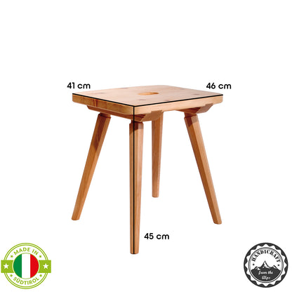 Hocker 'Urtyp' | B 46 x T 41 x H 45 cm | Eiche Natur lackiert