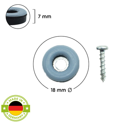 Stuhlgleiter ‘Soft’ | geschraubt | 24 Stück | DM 19 x 7 mm
