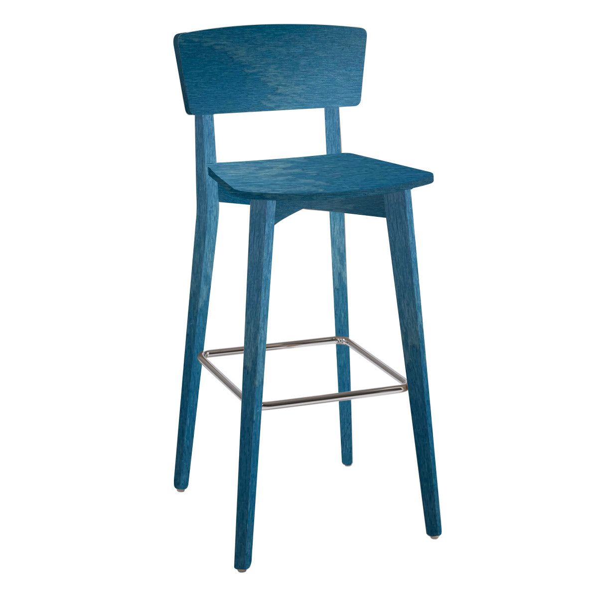 Barstuhl 'Mina' | 2er-Set | Buche | Buche | Meerblau / Mare